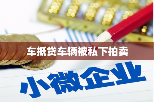 贺州车抵贷车辆被私下拍卖